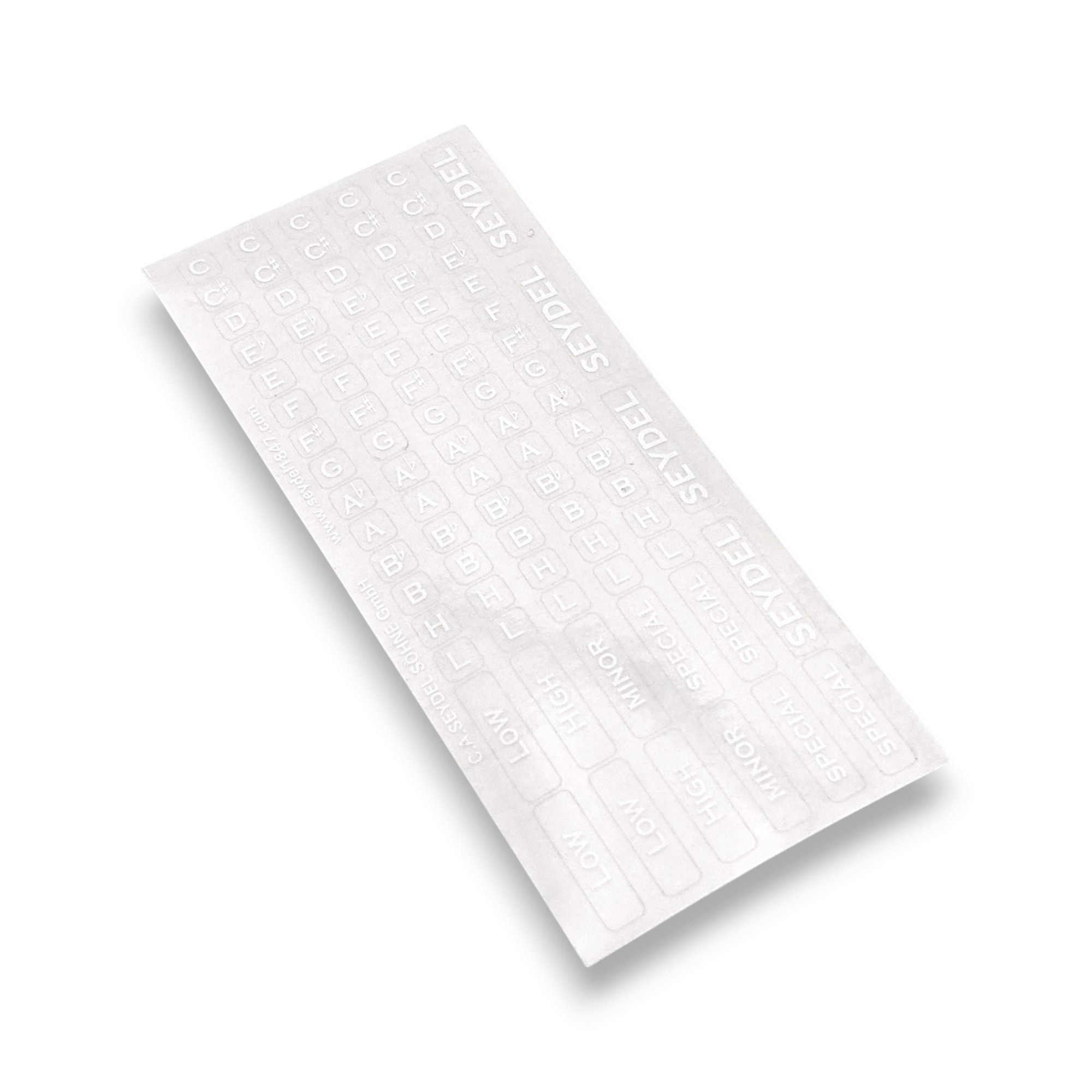 Tonarten Aufkleber Set weiß