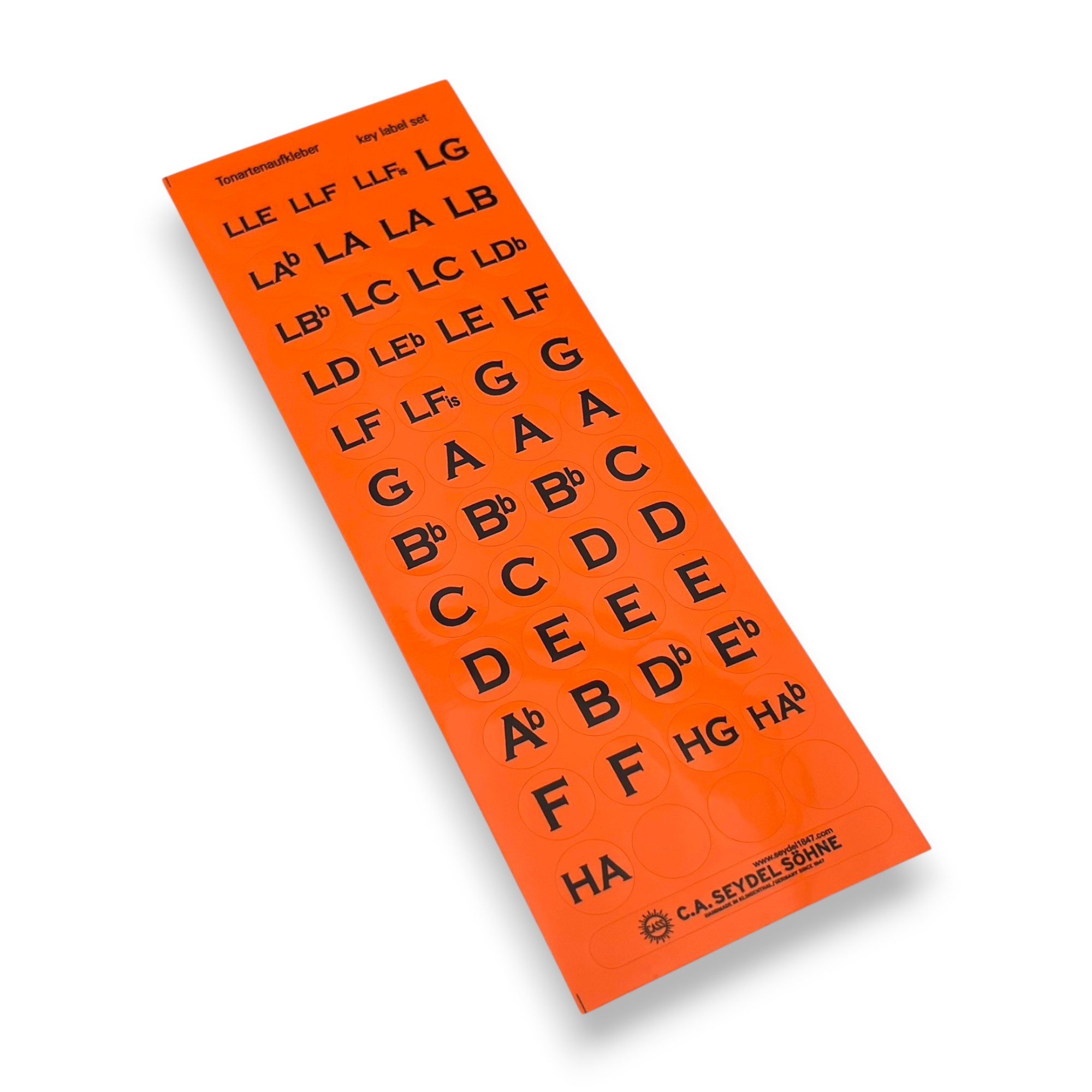 Tonarten Aufkleber Set für Schalldeckel
