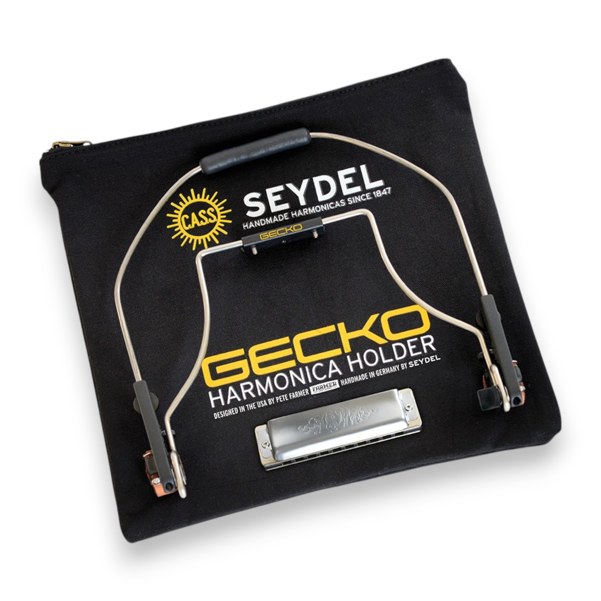 GECKO Mundharmonika Halter