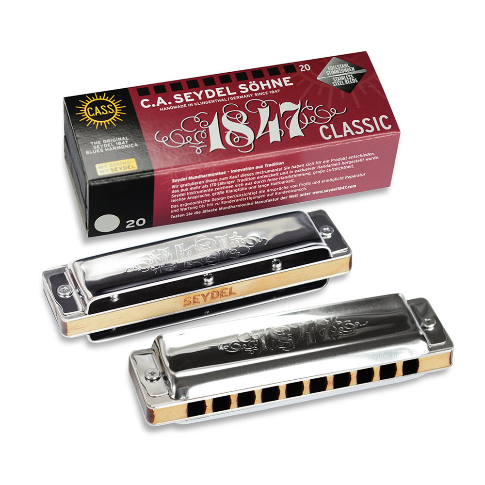 Mundharmonika mit Etui